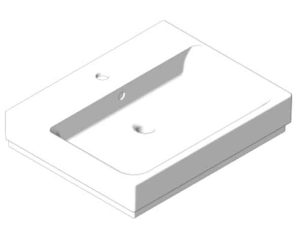 Revit, Bim, Store, Components, MEP, Object, Grohe, Cube, Ceramic, Wallhung, Basin, 60, 3947300H