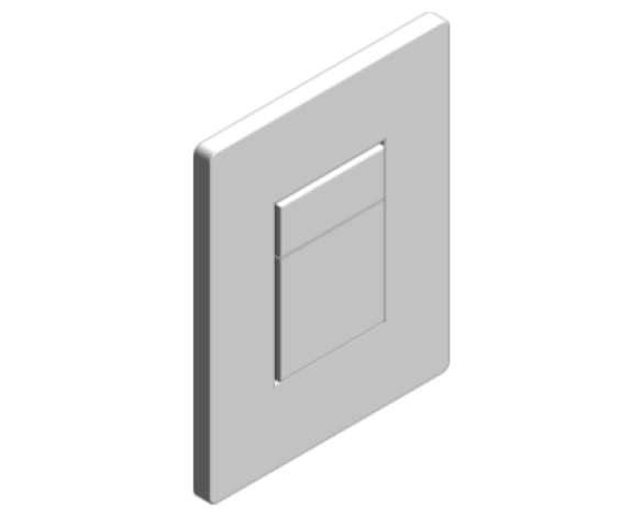 Revit, Bim, Store, Components, MEP, Object, Grohe, Plumbing, Fixtures, METRIC, Hot, Cold, Water, WC, Bathroom, Dual, Flush, Plate, 38732SD0
