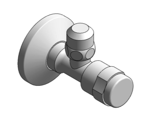 Revit, Bim, Store, Components, MEP, Object, Grohe, Plumbing, Fixtures, 14, METRIC, Eggemann, Angle, Valve, 41263000