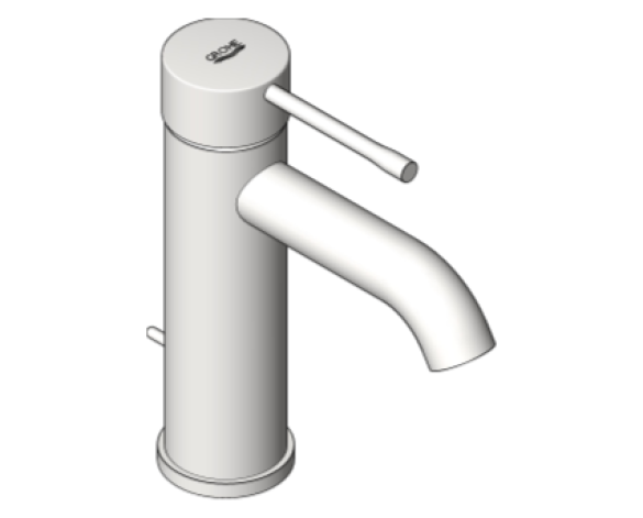 Revit, Bim, Store, Components, MEP, Object, Grohe, shower, bath, Essence, Single, Lever, Basin, Mixer, 23589001