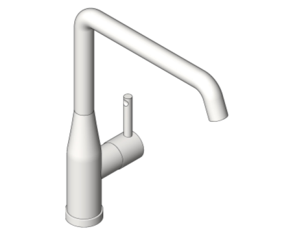 Revit, Bim, Store, Components, MEP, Object, Grohe, Plumbing, Fixtures, 14, METRIC, Essence, Single, Lever, Sink, Mixer, L, Spout, L, 30269000