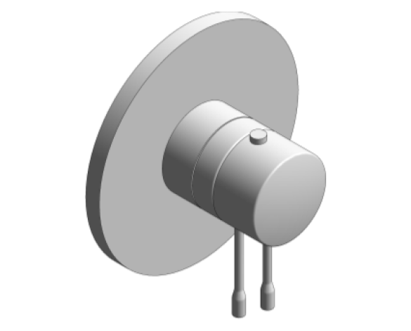 Revit, Bim, Store, Components, MEP, Object, Grohe, Plumbing, Fixtures, 14, METRIC, Grohe, Essence, Trimset, Control, 19987001