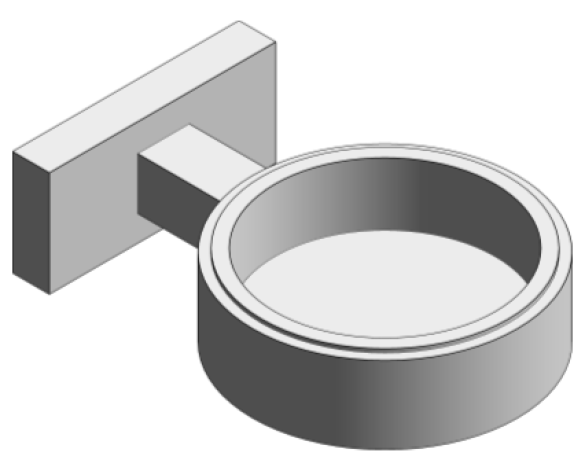 Revit, Bim, Store, Components, MEP, Object, Grohe, Plumbing, Fixtures, 14, METRIC, Essentials, Cube, Glass, Soap, Dish, Holder, 40508000