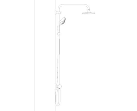 Revit, Bim, Store, Components, MEP, Object, Grohe, Plumbing, Fixtures, 14, METRIC, Euphoria, System, 180, Shower, System, with, Thermostat, 27296001