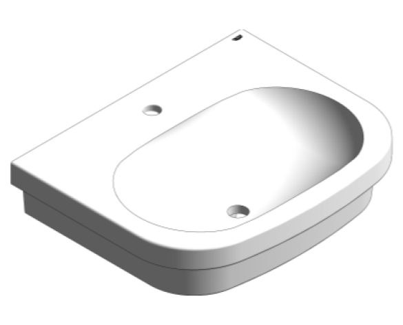 Revit, Bim, Store, Components, MEP, Object, Grohe, Euro, Ceramic, Counter, Top, Basin, 60, 39337000
