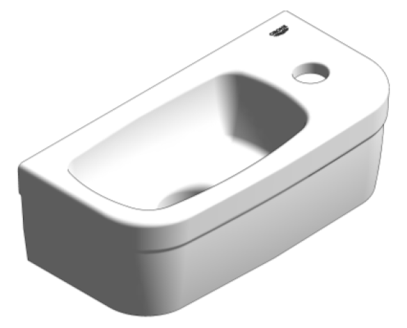 Revit, Bim, Store, Components, MEP, Object, Grohe, Euro, Ceramic, Mini, Hand, Rinse, Basin, 37, 39327000