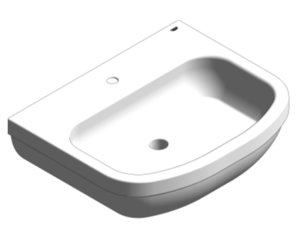 Revit, Bim, Store, Components, MEP, Object, Grohe, Euro, Ceramic, Washbasin, Wall, Hung, 60, 39335000