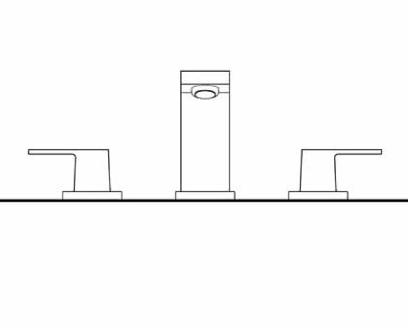 Revit, Bim, Store, Components, MEP, Object, Grohe, Plumbing, Fixtures, 14, METRIC, Eurocube, 3, Hole, Basin, Mixer, M, Size, 20351000