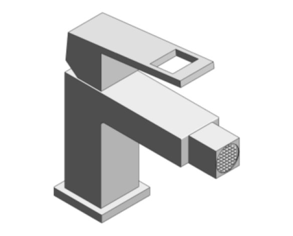 Revit, Bim, Store, Components, MEP, Object, Grohe, Plumbing, Fixtures, 14, METRIC, Eurocube, Bidet, Mixer, S, Size, 23138000