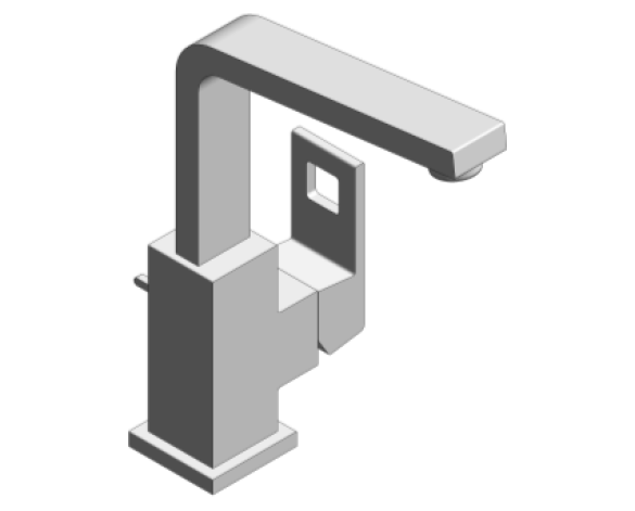 Revit, Bim, Store, Components, MEP, Object, Grohe, Plumbing, Fixtures, 14, METRIC, Eurocube, Single, Lever, Basin, Mixer, 23135000