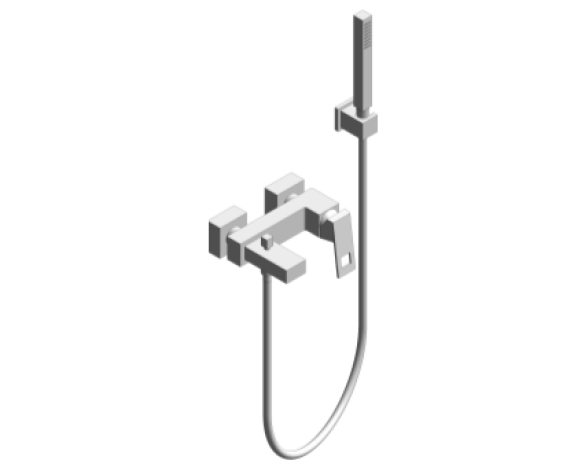 Revit, Bim, Store, Components, MEP, Object, Grohe, Plumbing, Fixtures, 14, METRIC, Eurocube, Single, Lever, Bath, Shower, Mixer 23141000