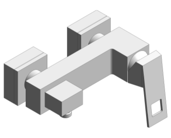 Revit, Bim, Store, Components, MEP, Object, Grohe, Plumbing, Fixtures, 14, METRIC, Eurocube, Single, Lever, Shower, Mixer, 23145000