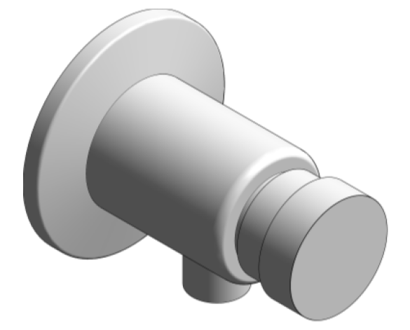 Revit, Bim, Store, Components, MEP, Object, Grohe, Plumbing, Fixtures, 14, METRIC, Euroeco, Cosmopolitan, T, Self-Closing, Shower, Valve, 36267000