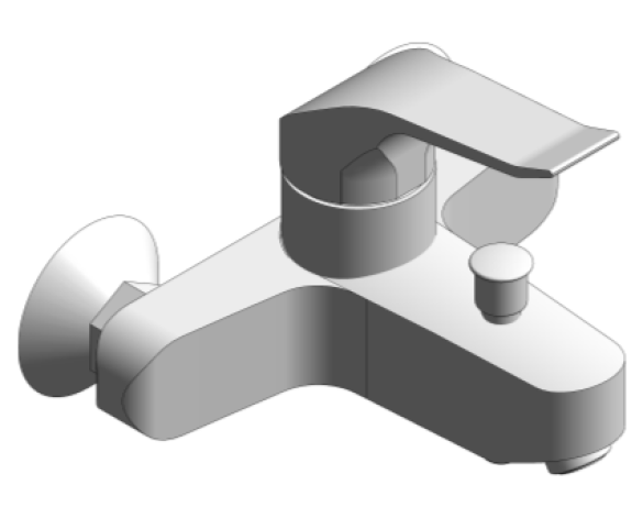 Revit, Bim, Store, Components, MEP, Object, Grohe, Plumbing, Fixtures, 14, METRIC, Costa, S, Bath, Mixer, 25485001