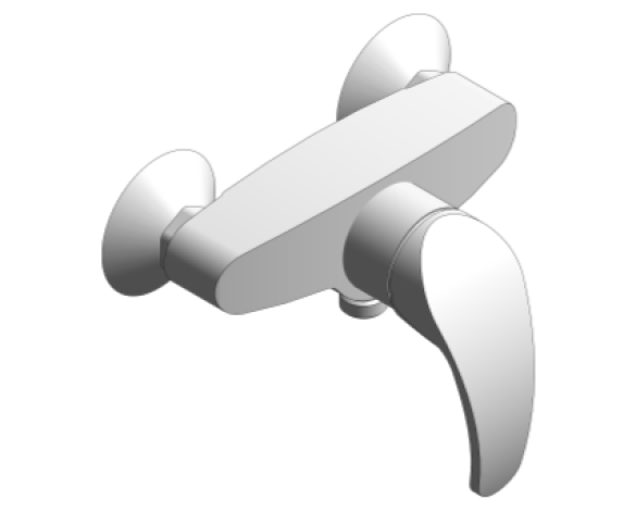 Revit, Bim, Store, Components, MEP, Object, Grohe, Plumbing, Fixtures, 14, METRIC, Allure, Single, Lever, Shower, Mixer, Trim, 19317000