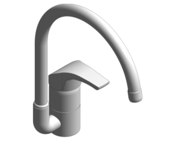 Revit, Bim, Store, Components, MEP, Object, Grohe, Plumbing, Fixtures, 14, METRIC, Eurosmart, Cosmopolitan, Single, Lever, Kitchen, Mixer, 30199000