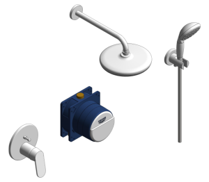 Product: Grohe Eurosmart Cosmopolitan Bundle Perfect Shower Set 210 - 25219001