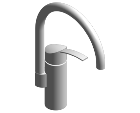 Revit, Bim, Store, Components, MEP, Object, Grohe, Plumbing, Fixtures, 14, METRIC, Eurosmart, OHM, Single, Lever, Sink, Mixer, High, Spout, 33202002