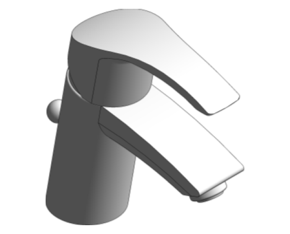 Revit, Bim, Store, Components, MEP, Object, Grohe, Plumbing, Fixtures, 14, METRIC, Eurosmart, Single, Lever, Basin, Mixer, S, Size, 32642002