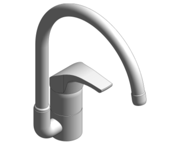 Revit, Bim, Store, Components, MEP, Object, Grohe, Plumbing, Fixtures, 14, METRIC, Eurosmart, Sink, Mixer, 33202001