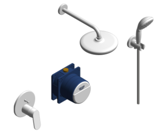 Image of Grohe Get Perfect Bundle Perfect Shower Set 210 - 25220001