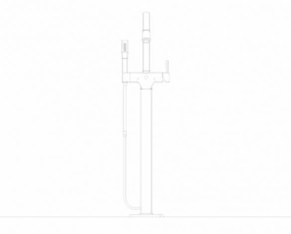 Product: GRANDERA Single-lever bath mixer 1/2″, floor mounted (24375000)
