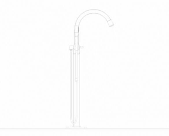 Product: GRANDERA Single-lever bath mixer 1/2″, floor mounted (24375000)
