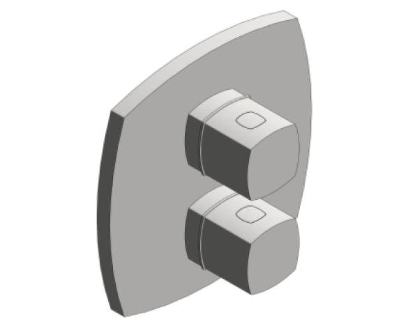Revit, Bim, Store, Components, MEP, Object, Grohe, Plumbing, Fixtures, 14, METRIC, Grandera, Thermostatic, Bath, Mixer, Integrated, 2, Way, Diverter, 19948000