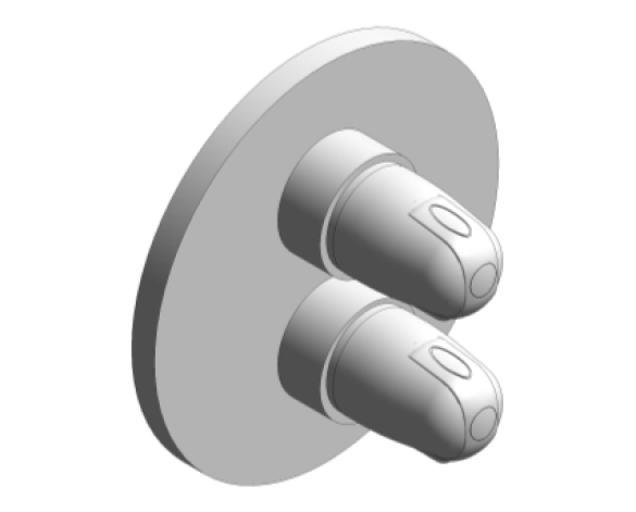 Revit, Bim, Store, Components, MEP, Object, Grohe, Plumbing, Fixtures, 14, METRIC, Allure, Brilliant, Thermostat, 19792000