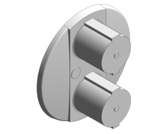 Revit, Bim, Store, Components, MEP, Object, Grohe, Plumbing, Fixtures, 14, METRIC, Allure, Brilliant, Thermostat, 19792000