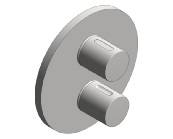 Revit, Bim, Store, Components, MEP, Object, Grohe, Plumbing, Fixtures, METRIC, Grohtherm, 3000, Cosmopolitan, Thermostat, integrated, 2-way, diverter, 19963000
