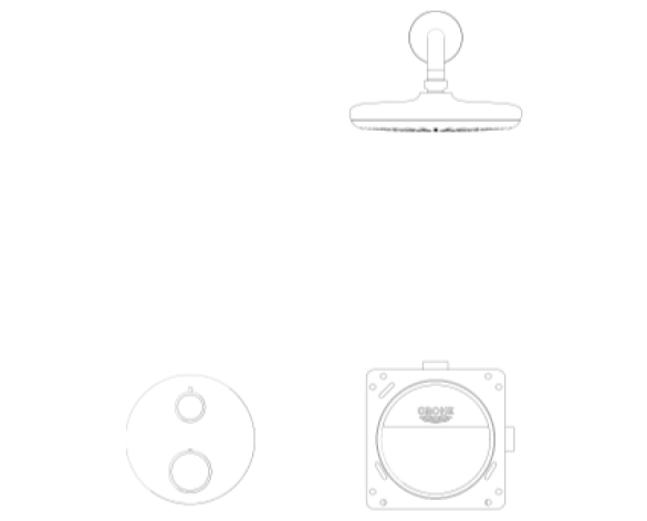 Image of Grohe Grohtherm Bundle - 34726000