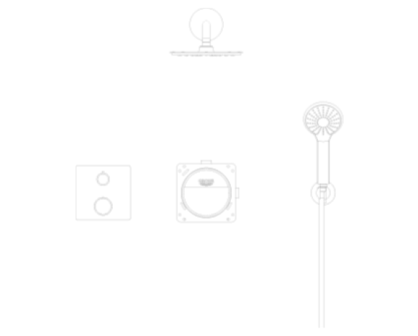 Image of Grohe Grohtherm Round Bundle Perfect Shower Set 210 - 34734000