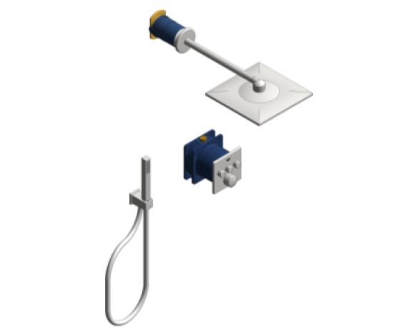Revit, Bim, Store, Components, MEP, Object, Grohe, Plumbing, Fixtures, 15, METRIC, Grohtherm, Smart, Control, Shower, Set, 34706000, Cube