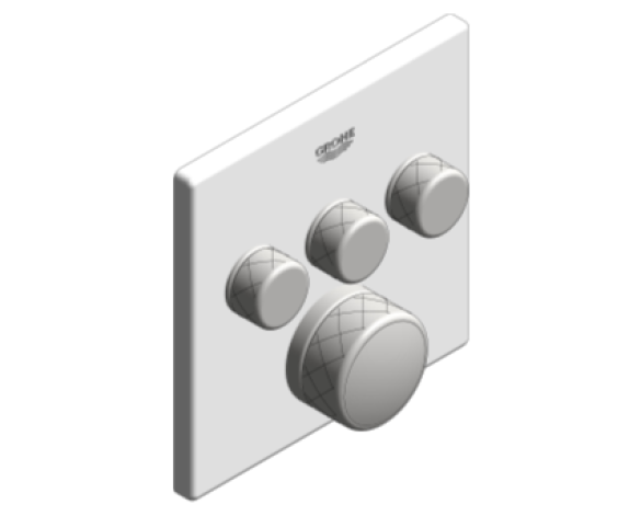 Revit, Bim, Store, Components, MEP, Object, Grohe, Plumbing, Fixtures, 14, METRIC, Grohtherm, Smart, Control, Thermostat, 29157LS0