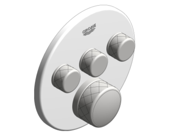 Revit, Bim, Store, Components, MEP, Object, Grohe, Plumbing, Fixtures, 14, METRIC, Grohtherm, Smart, Control, Thermostat, 29904LS0