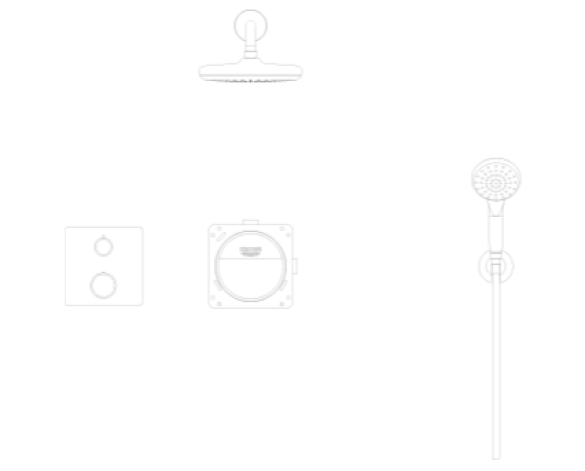 Image of Grohe Grohtherm Square Bundle - 34729000