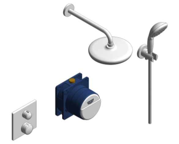 Image of Grohe Grohtherm Square Bundle - 34729000