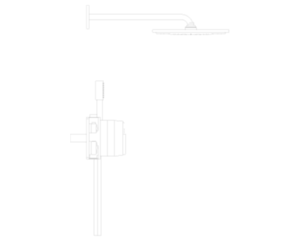 Image of Grohe Grohtherm Square Bundle Perfect Shower Set 310 - 34730000