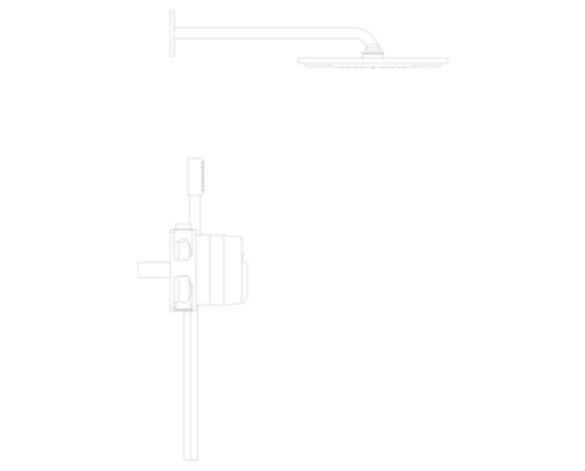 Image of Grohe Grohtherm Square Bundle Perfect Shower Set 310 - 34731000
