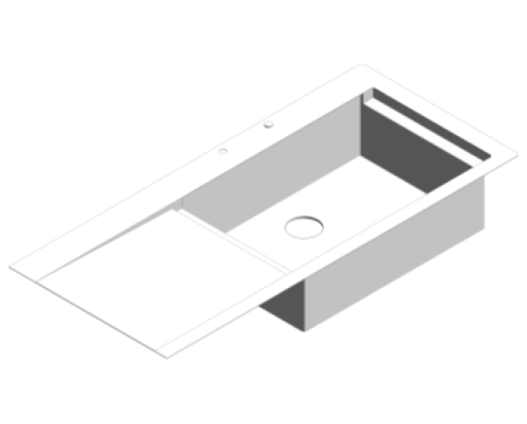 Revit, Bim, Store, Components, MEP, Object, Plumbing, Fixtures, METRIC, Grohe, Kitchen, Chrome, Sink, K1000, 31582SD0