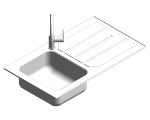 Revit, Bim, Store, Components, MEP, Object, Plumbing, Fixtures, METRIC, Grohe, Kitchen, Chrome, Sink, Bundle, K200, 31562SD0