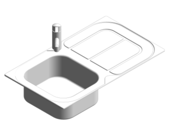 Revit, Bim, Store, Components, MEP, Object, Plumbing, Fixtures, METRIC, Grohe, Kitchen, Chrome, Sink, Bundle, K300, 31565SD0