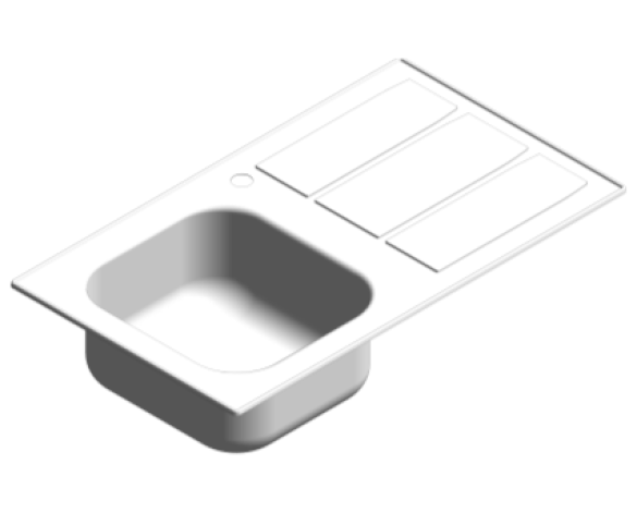 Revit, Bim, Store, Components, MEP, Object, Plumbing, Fixtures, METRIC, Grohe, Kitchen, Chrome, Sink, K400, 31566SD0