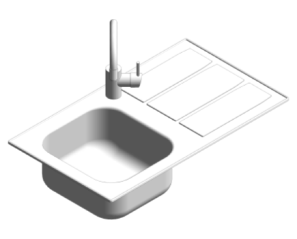 Revit, Bim, Store, Components, MEP, Object, Plumbing, Fixtures, METRIC, Grohe, Kitchen, Chrome, Sink, Bundle, K400, 31570SD0