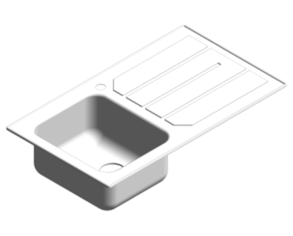 Revit, Bim, Store, Components, MEP, Object, Plumbing, Fixtures, METRIC, Grohe, Kitchen, Chrome, Sink, K500, 31571SD0
