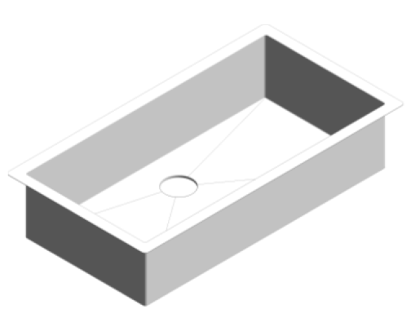 Revit, Bim, Store, Components, MEP, Object, Plumbing, Fixtures, METRIC, Grohe, Kitchen, Chrome, Sink, K700, 31580SD0