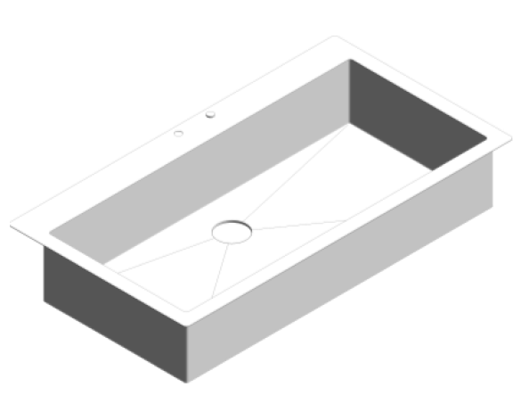 Revit, Bim, Store, Components, MEP, Object, Plumbing, Fixtures, METRIC, Grohe, Kitchen, Chrome, Sink, K800, 31586SD0