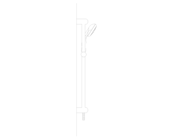 Revit, Bim, Store, Components, MEP, Object, Grohe, Plumbing, Fixtures, 14, METRIC, Tempesta 100, Shower, Rail, Set, 28593001