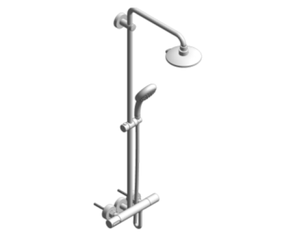 Revit, Bim, Store, Components, MEP, Object, Grohe, Plumbing, Fixtures, 14, METRIC, Power, Soul, System, 190, Shower, Thermostat, 27909000